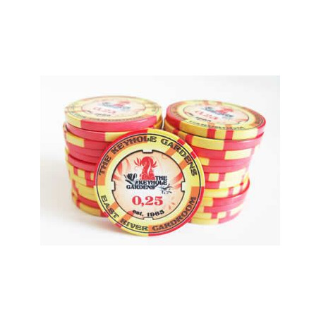 jetons de poker en ceramique 0,25 garden
