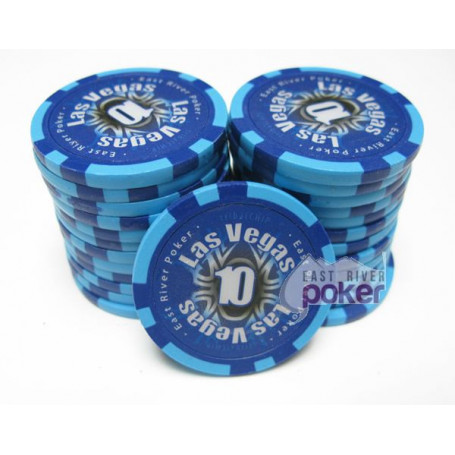 25 Jetons de poker TRIBAL BLUE BLEU 10