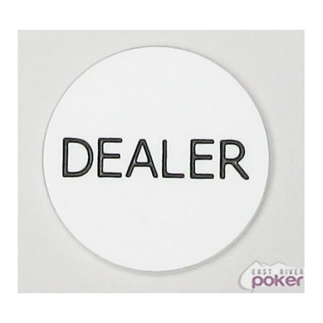 bouton poker dealer blanc
