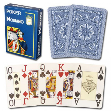 carte de poker modiano 4 index bleu foncé