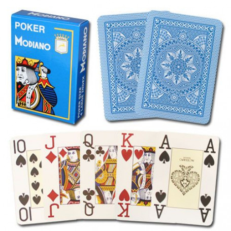 cartes poker modiano bleu clair