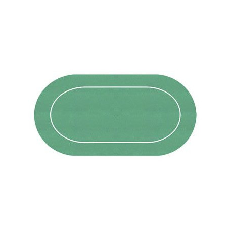 tapis de poker en  neoprene vert ovale