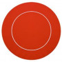 tapis poker rond en neoprene rouge