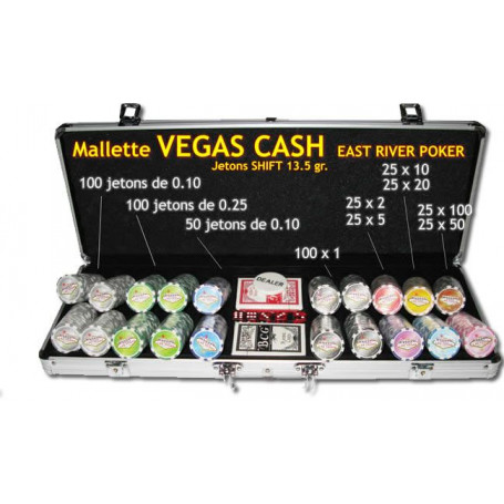 Malette de 500 Jetons SHIFT VEGAS CASH