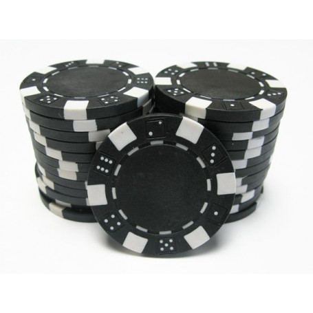 jetons poker dice noir