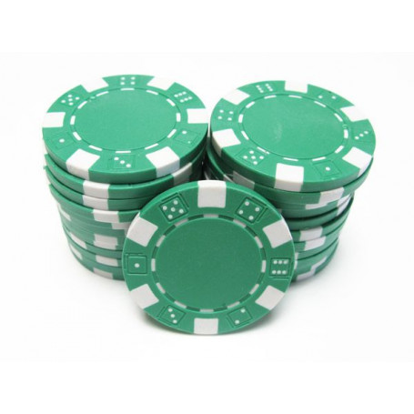 jetons poker dice vert