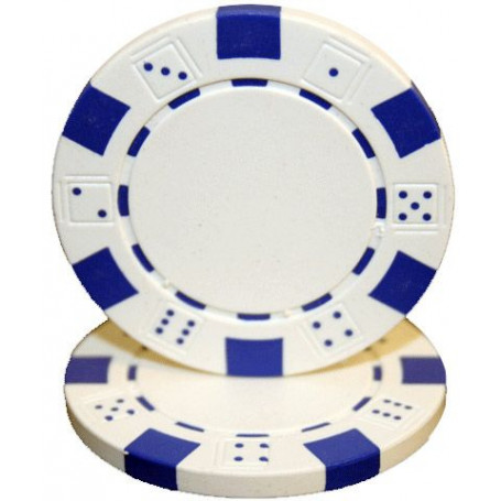 jeton poker dice blanc