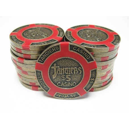 25 Jetons TANGIERS ROUGE 5$