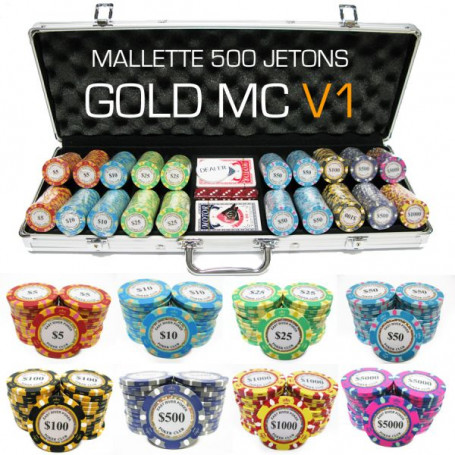 mallette de poker 500 gold cash game