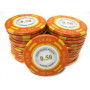 25 jetons MC EAST EURO - ORANGE 0.50