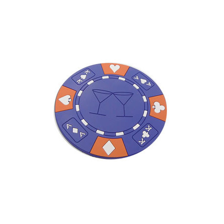 1 lot de 4 sous verre Jetons de Poker