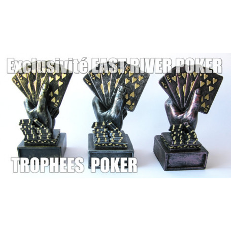 RUPTURE : Lot de 3 Trophées POKER