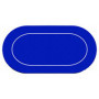 Tapis de Poker Néoprène Bleu Oval avec ligne de pari