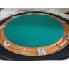 tables de poker ronde tapis vert