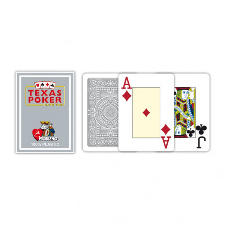 cartes poker 2index modiano gris