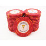 25 Jetons MONTE CARLO EURO ROUGE 5